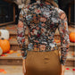 Floral Long Sleeve High Neck Sheath Mesh Blouse