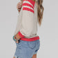 Color Block Raglan Long Sleeve Top