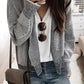 Plaid Contrast Trim Open Front Cardigan