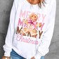 Merry Christmas Gingerbread Man Graphic Sweatshirt