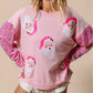 Sequined Santa Claus Long Sleeve Christmas Sweatshirt