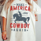 AMERICA COWBOY Graphic Western Fashion Tunic T Shirt