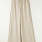 Loop Drawstring Casual Wide Leg Pants