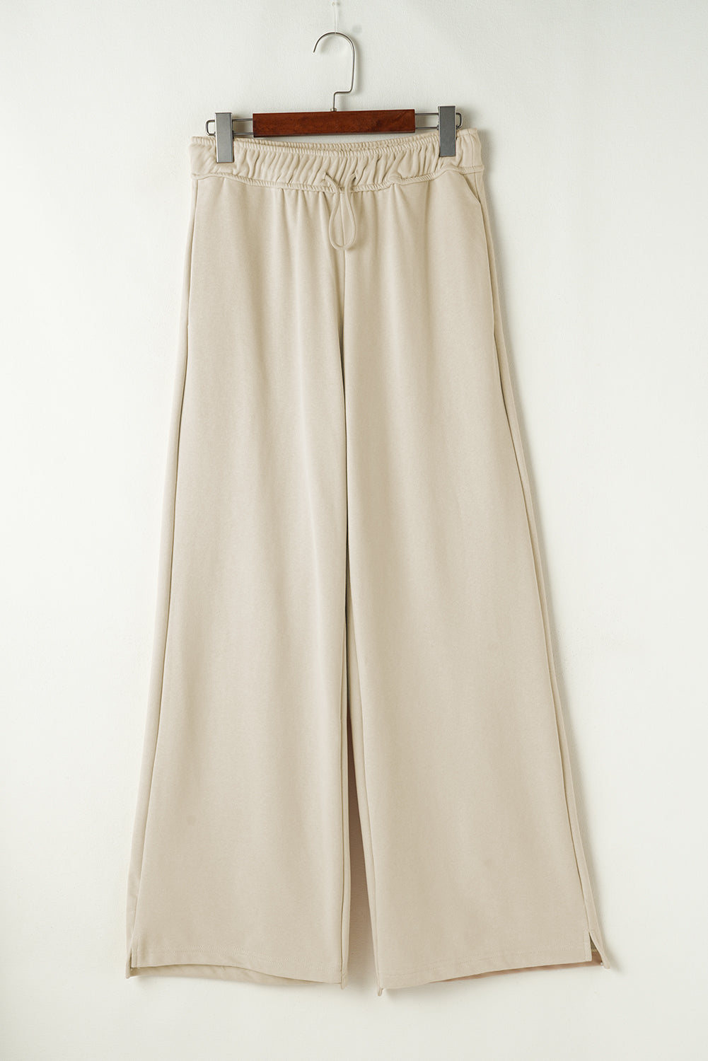 Loop Drawstring Casual Wide Leg Pants