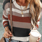 Classic Round Neck Colorblock Knit Sweater