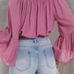 Frilled Off-Shoulder Bell Sleeve Blouse