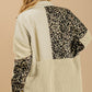 Leopard Patchwork High Low Shirt Jacket