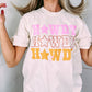 HOWDY Star Shape Print Crew Neck T Shirt