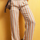 Shirred High Waist Straight Leg Pants