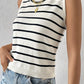Striped Round Neck Sweater Vest