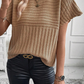 Rib Knitted Wide Sleeve Sweater T Shirt