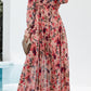 Multicolor Wild Lotus Ruffle Tiered Maxi Dress