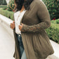 Green Crochet Lace Sleeve Cardigan