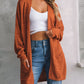 Open Front Textured Knit Cardigan with Pockets