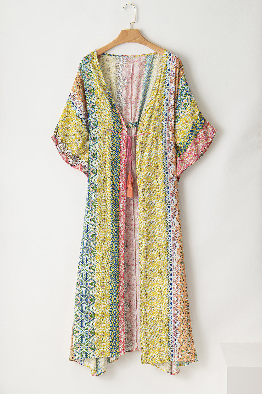 Retro Printed Boho Duster Kimono