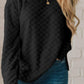 Solid Textured Thumbhole Sleeve Top
