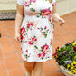 Plus Size Floral Print Midi T-shirt Dress