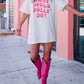 WHAT WOULD DOLLY DO Printed Boyfriend T Shirt