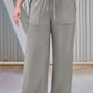 Plus Size Pocketed Wide Leg Pants