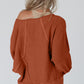 Exposed Seam Patchwork Dolman Sleeve Top