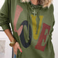 LOVE Letter Graphic Drop Shoulder Oversize Hoodie