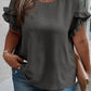 Ruffled Short Sleeve Plus Size Top