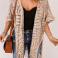 Loose Knitwear Kimono with Slits