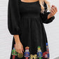 Sequined Christmas Nutcracker Square Neck Mini Dress