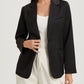 Pocketed Single Button Lapel Neck Blazer