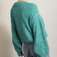 Cable Knit Sleeve Drop Shoulder Sweater