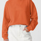 Solid Fleece Lined Drop Shoulder Terry Sweatshirt