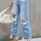Heavy Destroyed High Waist Jeans