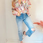 Abstract Colorful Printed Button Down Shirt