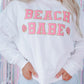 BEACH BABE Slogan Graphic Casual Sweatshirt