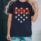 MERICA Star Print Short Sleeve Graphic Tee