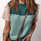 Rib Textured Colorblock T Shirt