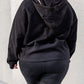 Half Zipper Kangaroo Pocket Plus Size Hoodie