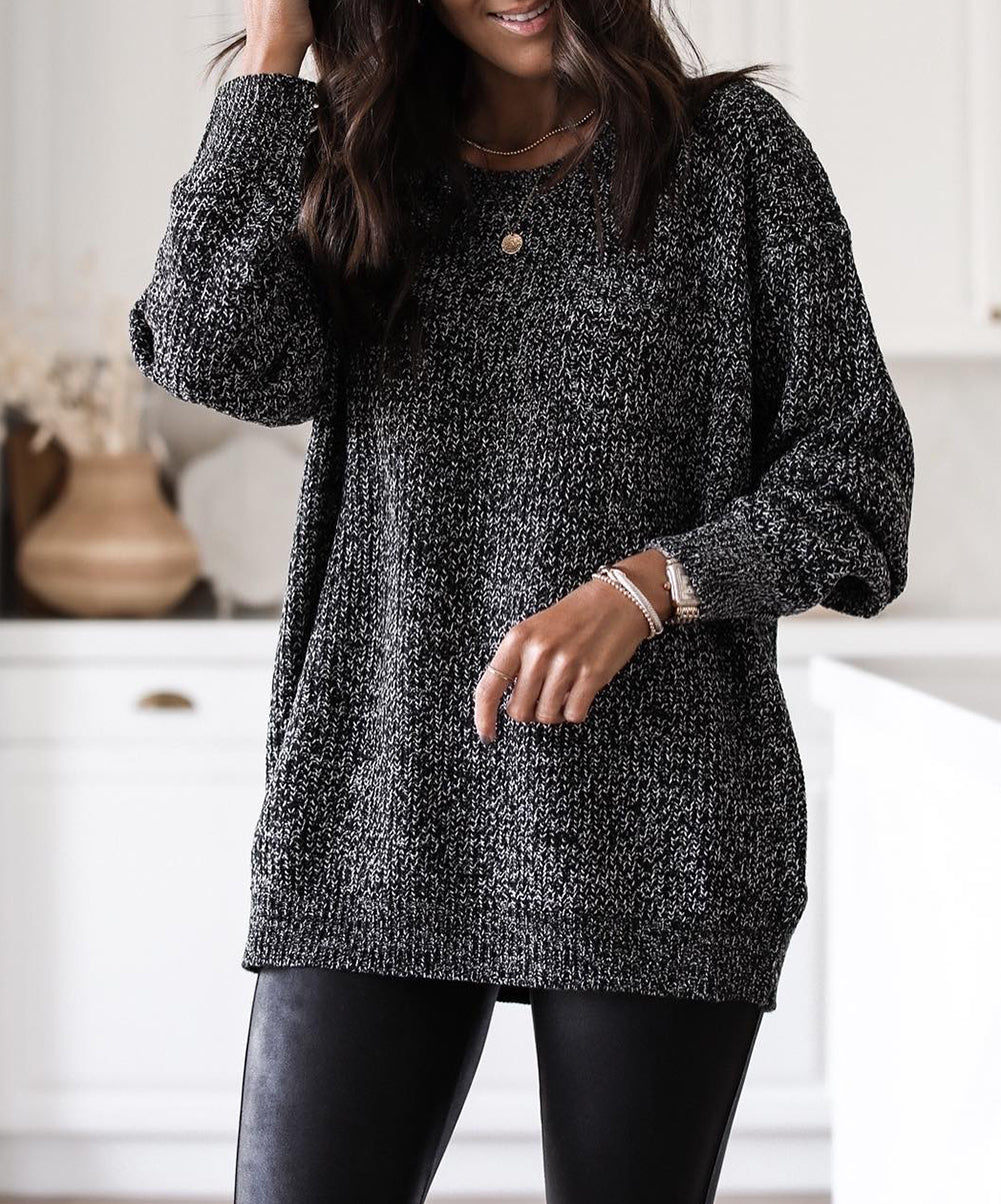 Glittering Long Sleeve Tunic Sweater