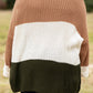 Color Block Tiered Knit Plus Size Sweater