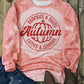 Tie Dye Autumn Pumpkin Graphic Drop Shoulder Sweatshirt