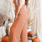 Pocketed Drawstring Wide Leg Overalls