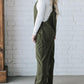 Solid Pocketed Loose Fit Corduroy Overall