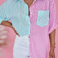 Contrast Striped Print Shirt