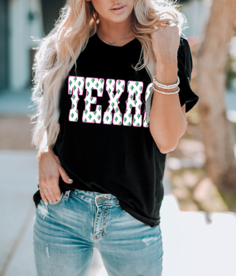 Cactus TEXAS Graphic T Shirt
