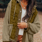 Quilted Textured Patchwork Loose Fit Hooded Jacket