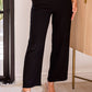 Wide Leg Elastic Waist Casual Pants with Pockets