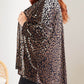 Leopard Print Open Front Plus Size Cardigan