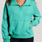 Zip Stand Neck Kangaroo Pocket Sweatshirt