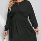 Plus Size Ribbed Knit Long Sleeve Tunic Babydoll Top