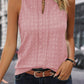 Lattice Textured Split Neck Tank Top